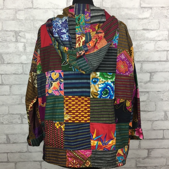 Thai One On Women Patchwork Hoodie Size OS - Picture 4 of 6